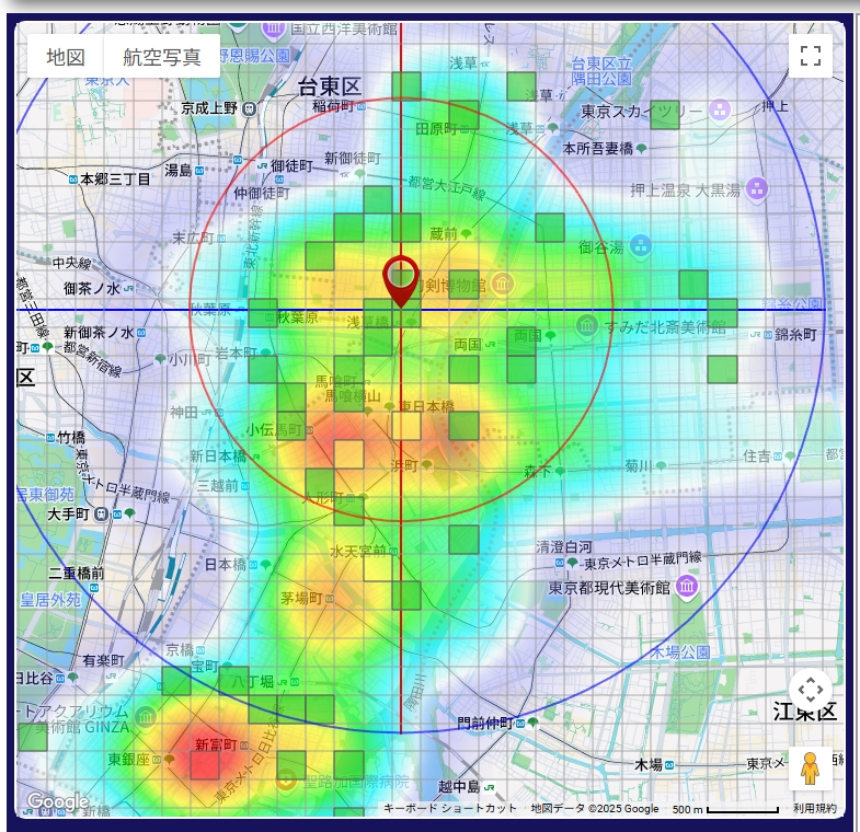 ヒートマップ画面